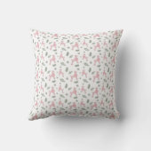 Custom Pastel pink poodle Silhouette Throw Pillow クッション (裏面)