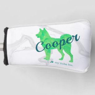 Custom Pastel Shiba Inu Silhouette Golf Cover ゴルフヘッドカバー