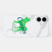 Custom Pastel Shiba Inu Silhouette Phone Case iPhone 16ケース (裏面横)