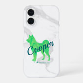 Custom Pastel Shiba Inu Silhouette Phone Case iPhone 16ケース (裏面)