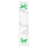 Custom Pastel  Shiba Inu Silhouette Table Runner ショートテーブルランナー (正面)