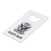 Custom Patriotic American Eagle 250 Years クレジットカード栓抜き (裏面アングル)