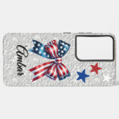 Custom Patriotic Bow Samsung S21 UltrTough Case Samsung Galaxyケース (左側面)