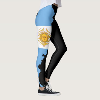 Custom Patriotic Leggings Argentina Flag Fan Gear レギンス