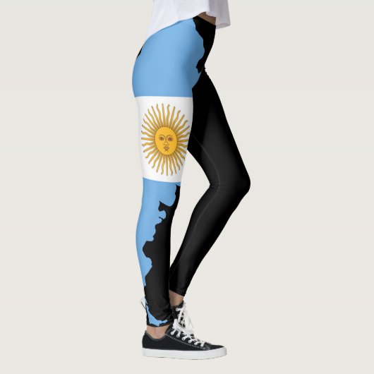 Custom Patriotic Leggings Argentina Flag Fan Gear レギンス (右)