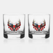 Custom patriotic Whiskey glass ウイスキーグラス (裏面)