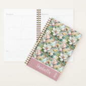 Custom Pattern Elegant Magnolia Flowers プランナー手帳 (ディスプレー)