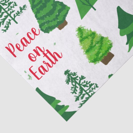 Custom Peace On Earth | Christmas Tree Pattern 薄葉紙 (詳細)