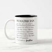 Custom Pediatrician Definition Mug Graduation Gift ツートーンマグカップ (左)