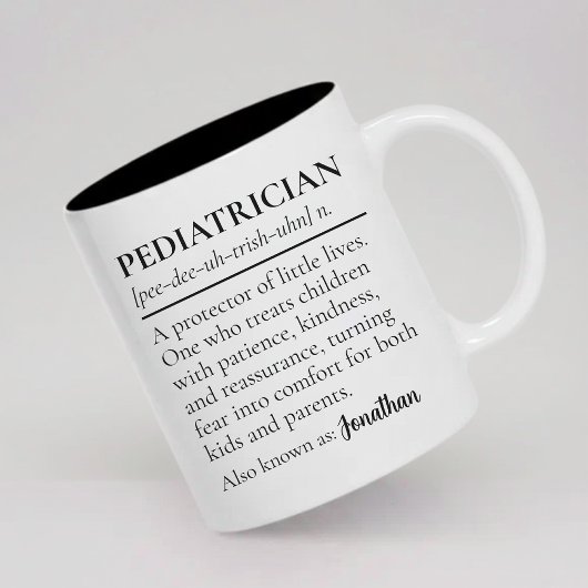 Custom Pediatrician Definition Mug Graduation Gift ツートーンマグカップ
