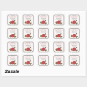 Custom Peony Remembrance Candle Sticker スクエアシール (シート)
