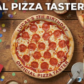 Custom Pepperoni Pizza 5th Birthday-Personalized  ペーパープレート