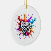 custom / personalised NEUROSPICY neurodiversity  セラミックオーナメント (右)