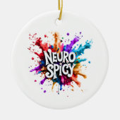custom / personalised NEUROSPICY neurodiversity  セラミックオーナメント (正面)