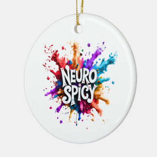 custom / personalised NEUROSPICY neurodiversity  セラミックオーナメント