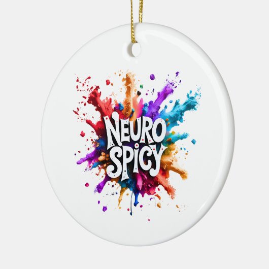 custom / personalised NEUROSPICY neurodiversity  セラミックオーナメント (左)