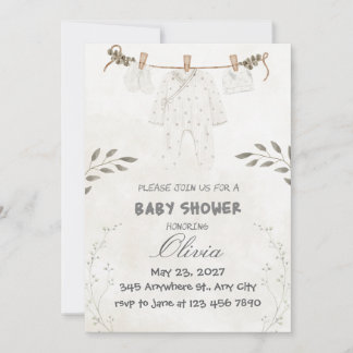 Custom Personalize Cute Baby Shower 招待状