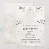 Custom Personalize Cute Baby Shower 招待状 (正面/裏面)