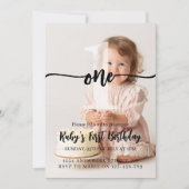 Custom Personalize First Birthday Invitation 招待状 (正面)