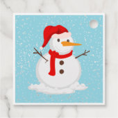 Custom Personalize Name Snowman Glitter  フェイバータグ (裏面)