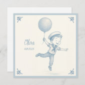 Custom personalized baby boy name シーズンカード (正面/裏面)