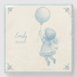 Custom personalized baby girl name  ストーンコースター