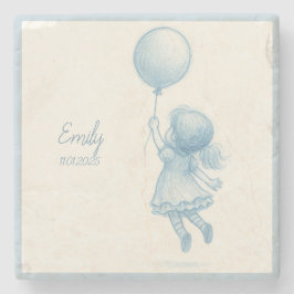 Custom personalized baby girl name  ストーンコースター