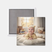 Custom Personalized Baby Picture Keepsake Design マグネット (正面/裏面)