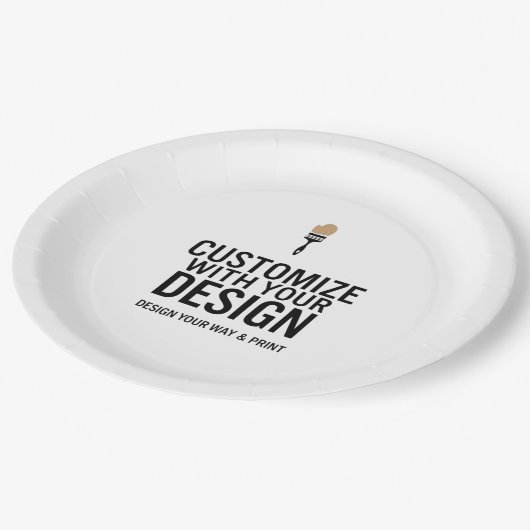 Custom Personalized Blank Company Branded ペーパープレート (アングル)