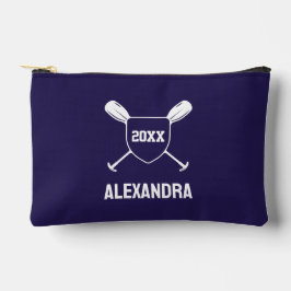 Custom Personalized Blue Rowing Girl Rower アクセサリーポーチ