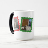 Custom Personalized Cat Photo - 2 Photo  モーフィングマグカップ (正面左)