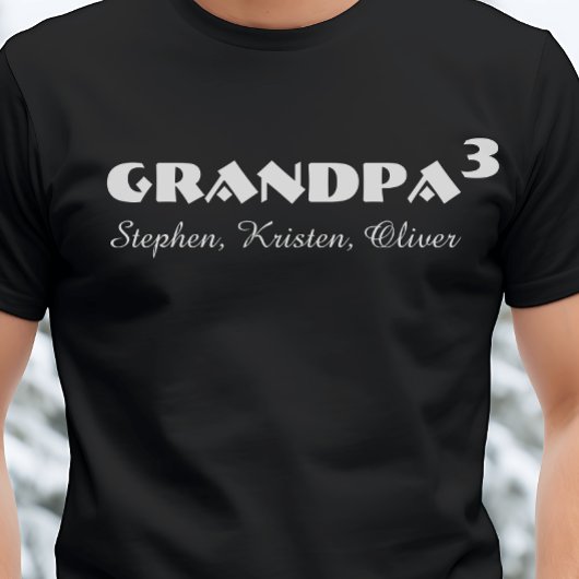 Custom personalized children name grandpa dad day  tシャツ