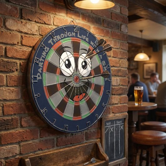 Custom Personalized Funny Smiling Face ダーツボード