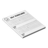 Custom Personalized Golf Scorecards Golfer ノートパッド (アングル)