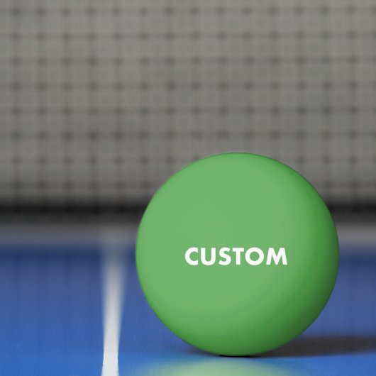 Custom Personalized GREEN Table Tennis 卓球ボール (ネット)