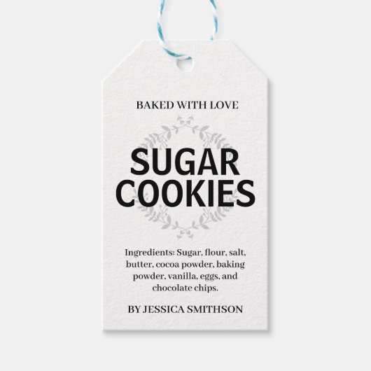 Custom Personalized Homemade label HM001_02sqv1 ギフトタグ (正面)