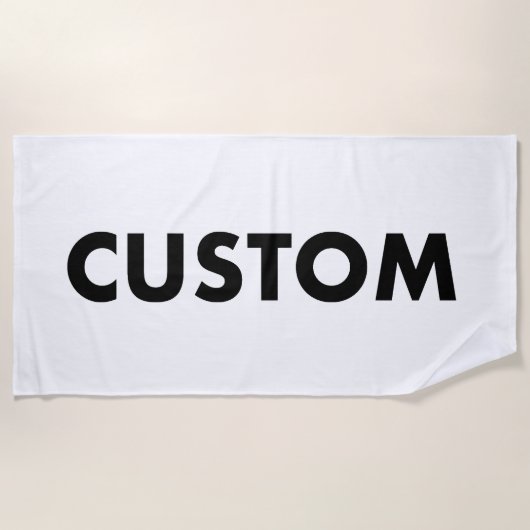 Custom Personalized Large Beach Towel ビーチタオル (正面)