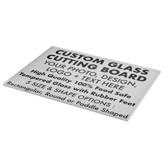 Custom Personalized Large Glass Cutting Board 15" カッティングボード (角)