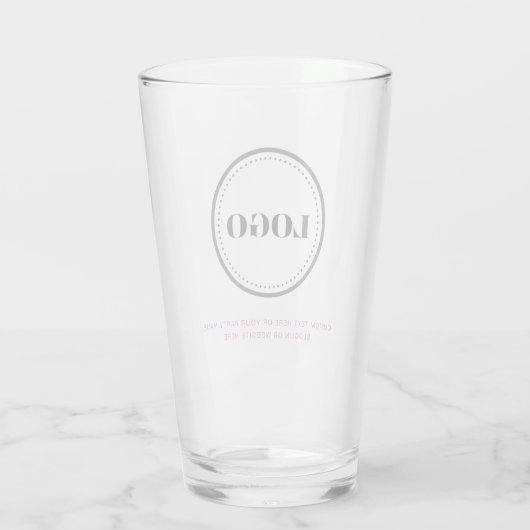 Custom Personalized Logo and Text Beer Glasses タンブラーグラス (裏面)