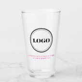 Custom Personalized Logo and Text Beer Glasses タンブラーグラス (正面)