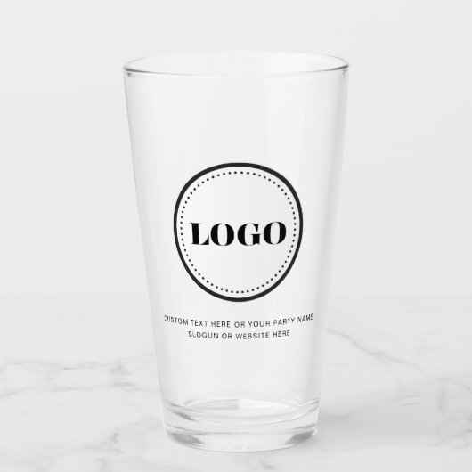 Custom Personalized Logo and Text Beer Glasses タンブラーグラス (正面)