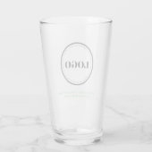 Custom Personalized Logo and Text Beer Glasses タンブラーグラス (裏面)