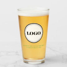 Custom Personalized Logo and Text Beer Glasses