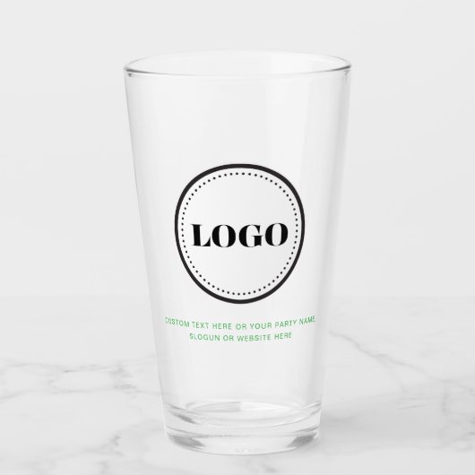 Custom Personalized Logo and Text Beer Glasses タンブラーグラス (正面)