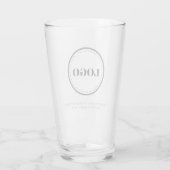 Custom Personalized Logo and Text Beer Glasses タンブラーグラス (裏面)