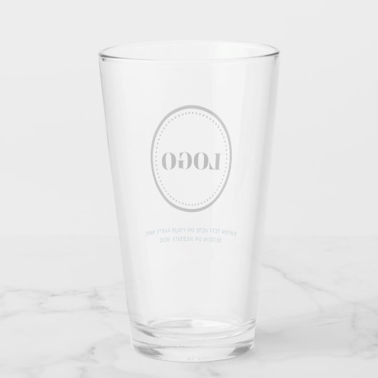 Custom Personalized Logo and Text Beer Glasses タンブラーグラス (裏面)