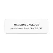 Custom personalized minimalist address name ラベル (正面)