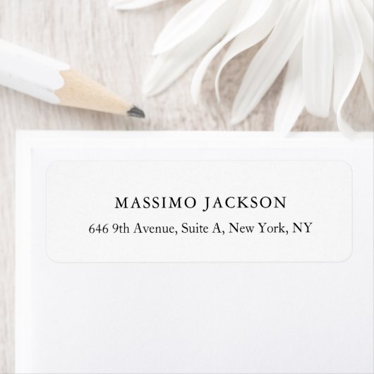 Custom personalized minimalist address name ラベル (インサイチュ)
