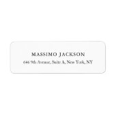 Custom personalized minimalist address name ラベル (正面)