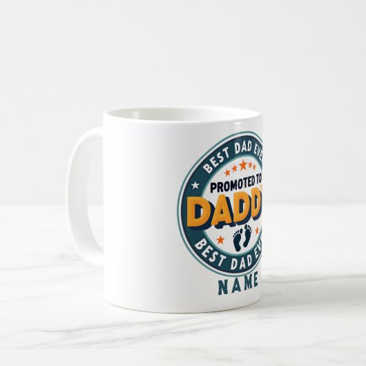 Custom Personalized Name Gift for Dad コーヒーマグカップ (正面左)
